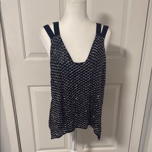 Parker Black and Silver Tank Top with Sleek Design